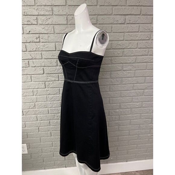 Gianni Bini Women Black With Contrast Stitching Dress & Jacket Set Size S - Picture 5 of 12